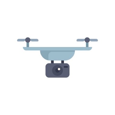 Modern kuadkopter drone havada süzülüyor ve fotoğraf çekiyor