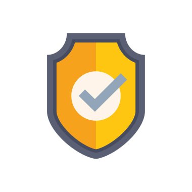 Kalkan bir işaretleme simgesi gösteriyor, siber güvenlik ve veri korumasını simgeliyor