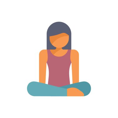 Kadın nilüfer çiçeği yoga pozunda oturuyor, rahatlama ve iç huzuru teşvik ediyor.