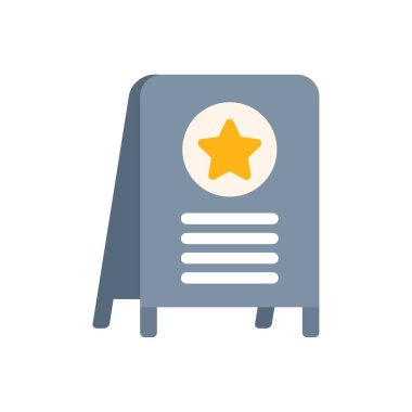 Bu vektör illüstrasyonu boş bir reklam içerir. Bir çerçeve işareti, mesajınızı veya tanıtımınızı göstermek için mükemmeldir.