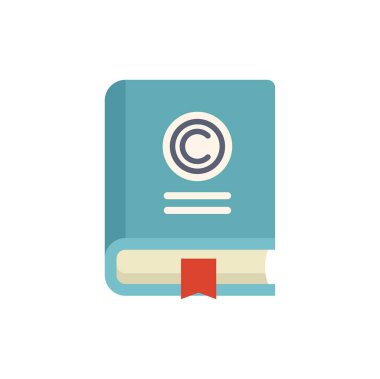 Blue book cover featuring a copyright symbol, emphasizing the importance of protecting intellectual property rights clipart