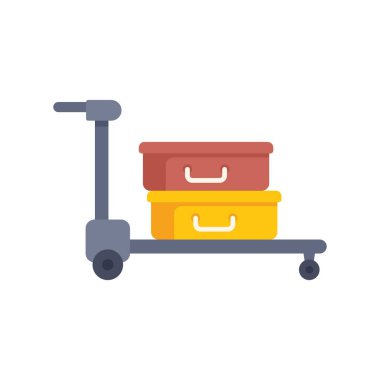 Bagajlar valiz taşıyor, yolcular tarafından alınmaya hazır.