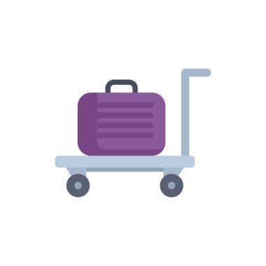 Valiz taşımak için havaalanında bekliyor.