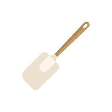 Minimalist vector illustration of a kitchen silicone spatula isolated on a white background clipart