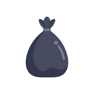 Tam siyah çöp torbası bağlandı ve cesedin atılmasını bekliyor.