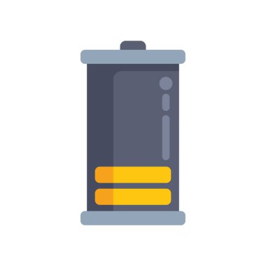 Kalan iki yük çubuğuyla birlikte batarya simgesi, orta seviye bir güç