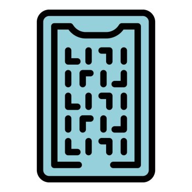 Akıllı telefon ekranda desen gösteriyor. Özel hayatınızı korumanıza izin veriyor.