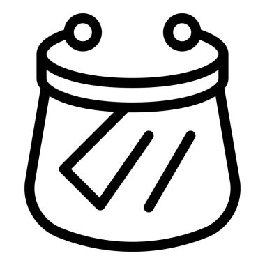 Tıbbi kullanım için saç bandı olan koruyucu plastik bir yüz kalkanının basit vektör simgesi