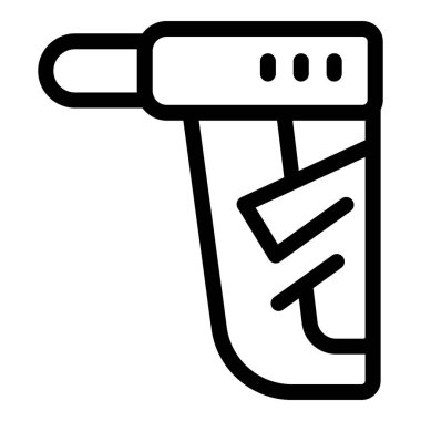 Moda tasarımı tarzında modern teknoloji simgesi kullanarak basit bir elektrikli el temizleme tozu.