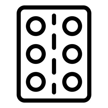 Bir paket ilacın basit vektör ikonu su topladı, tıbbi tedavi ve sağlık hizmetlerini temsil ediyor.