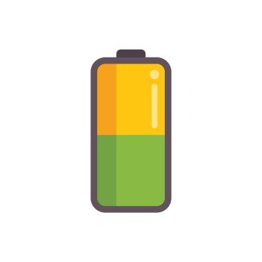 Batarya simgesi kısmen yüklendi ve kalan güç seviyesini gösteriyor