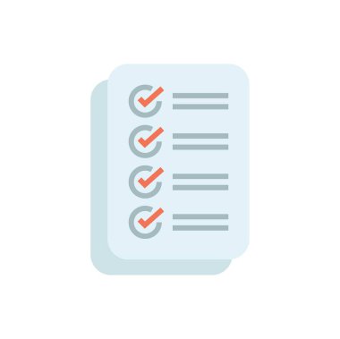 Basit kontrol listesi simgesi görev yönetimi ve başarısı kavramını gösteriyor