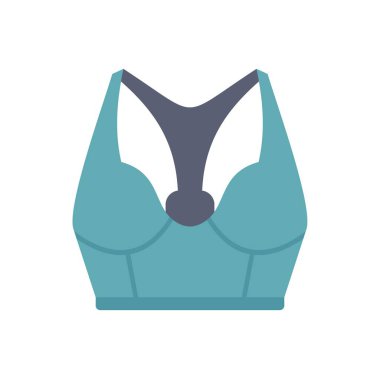 Teal spor sütyen koyu gri kayış ve detay ile, beyaz arka planda izole