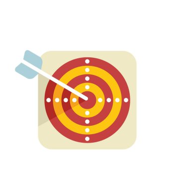 Ok hedefin merkezini vuruyor, mükemmel bir atış başarıyı ve iş hedeflerinin başarısını simgeliyor.