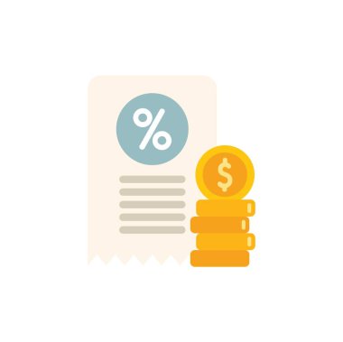 Fatura faiz oranını, kârlı yatırımı temsil eden artan madeni para yığınıyla gösteriyor.