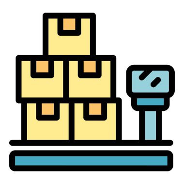 Elektronik ekranlı karton kutular sevkiyat için hazırlanıyor.