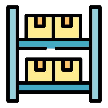 Bu depolama rafları vektör simgesi depolama, lojistik ve envanter denetimi ile ilgili projeler için mükemmeldir