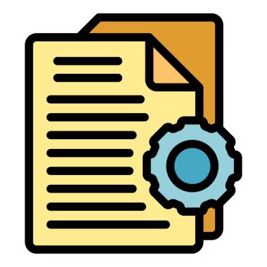 Çalışma sürecini çark simgesi ile gösteren belge yönetim sistemi