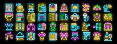 Bu renkli sette, etkinlik ajansları, düğün organizatörleri, yemek şirketleri ve daha fazlası için mükemmel neon tabelalar yer alıyor.