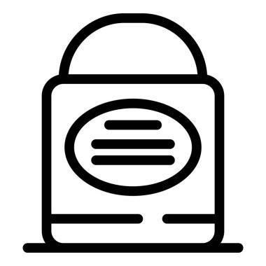 Protein tozunun basit bir vektör çizimi, uygunluk ve besinle ilgili içerik için mükemmel