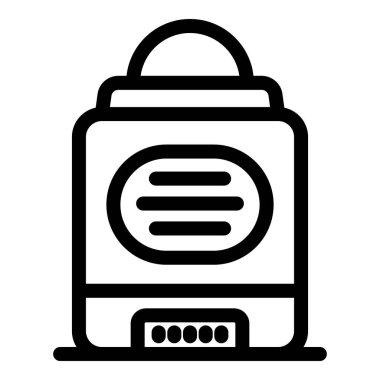 Bir deodorant çubuğunu temsil eden basit siyah ve beyaz vektör simgesi, web ve mobil uygulama tasarımı için mükemmel