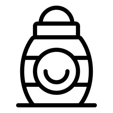 Bu simge deodorant rulosunu temsil ediyor, büyük bir gülümsemeyle, tazeliği, hijyeni ve kişisel bakımı simgeliyor.