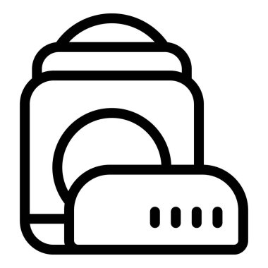 Kablosuz internet bağlantısı sağlayan bir yönlendiricinin basit özet simgesi