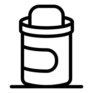 Yüzeydeki bir çubuk deodorant kutusunun basit vektör çizimi