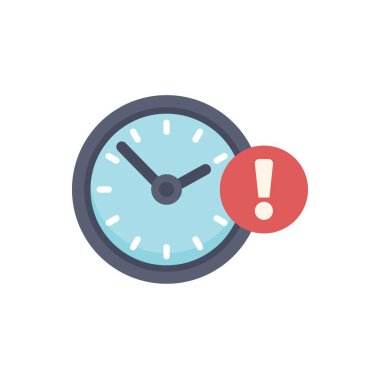 Saat zaman sınırını son teslim tarihini belirten bir ünlem işaretiyle gösteriyor