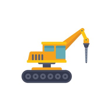 Eklemli bir kola monte edilmiş bir çalı ucu kullanarak sarı bir kazıcı sondajı görüntüsü