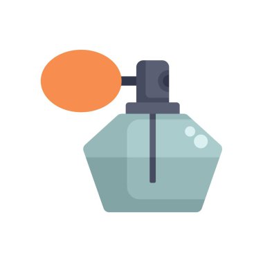 Bu eski parfüm şişesi havaya ferahlatıcı bir koku püskürtüyor.