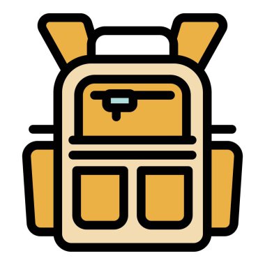 Bu yürüyüş çantası maceralar için hazır. Her şeyi düzenli tutmak için çeşitli bölümleri var.