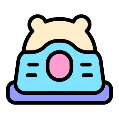 Tuvalet eğitimi yürümeye yeni başlayanlar için bebek lazımlık sandalyesinin karikatür simgesi