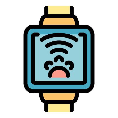 Akıllı saat hayvan izleme uygulaması görüntülüyor, bir pençe sembolü ve bir kablosuz ağ sinyali gösteriyor, evcil hayvan konumu takip ediliyor