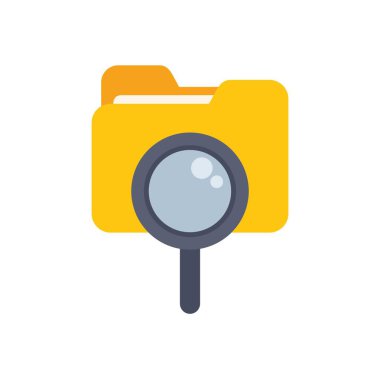 Büyüteç önemli dosyalar içeren bir klasörü analiz ediyor, veri güvenliği ve araştırmayı vurguluyor