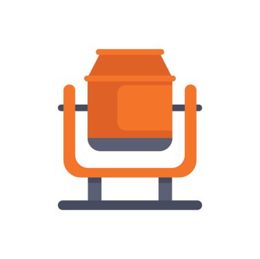 Beton karıştırıcının çimento yapmak için dönen basit düz çizimi