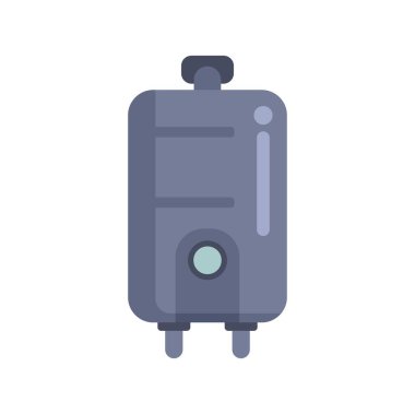 Gri su ısıtıcısı ısıtma sistemi aygıtı beyaz arkaplanda izole edilmiştir