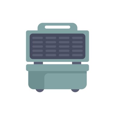 Elektrikli waffle ızgarası açık ve yapışmaz pişirme yüzeyi hamura hazır.