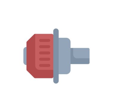 Türbin döndürmek için egzoz gazı kullanan zorla indüksiyon sistemini temsil eden araba turbo simgesi