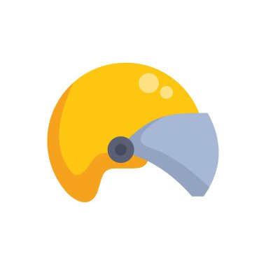 Sarı motosiklet kaskı yoldaki sürücülerin güvenliğini ve korunmasını sağlıyor.