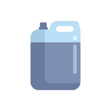 Sıvıların depolanması ve taşınması için kullanılan sıvı kimyasal bir madde içeren mavi bidon.