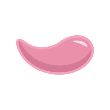 Cilt bakımı için pembe göz bandı yapışkan tarafını gösteriyor