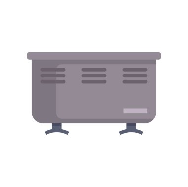 Soğuk kış mevsiminde bir odayı ısıtan elektrikli ısıtıcı, rahat sıcaklık sağlıyor.