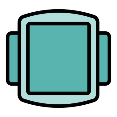 Tasarımınız için boş alana sahip kalp hızı monitörü uygulama arayüzünü gösteren akıllı saat