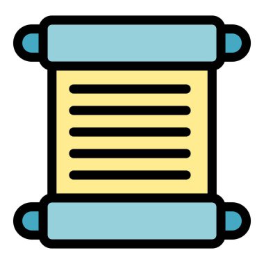 Tarihi, bilgiyi ve el yazmasını temsil eden ahşap saplı antik parşömen kağıdı, beyaz bir arka planda izole edilmiş.