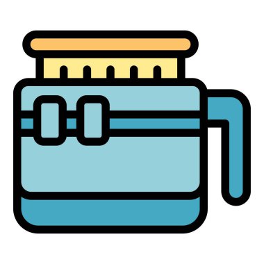 Basit bir elektrikli tereyağı makinesi tostun üzerine yayılıyor, küçük mutfak aleti ikonu.