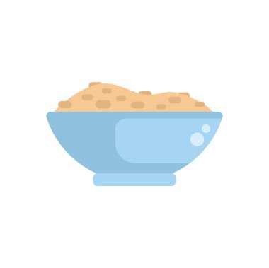 Kahvaltı gevreğiyle dolup taşan mavi kase güne başlamak için harika bir yol.