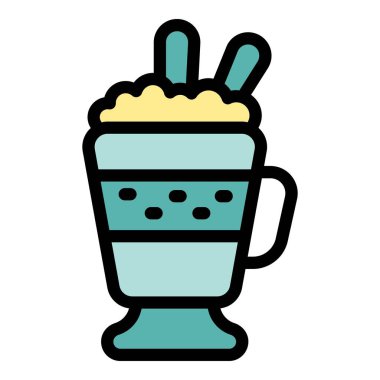 Bu vektör illüstrasyonunda, içecekler, kokteyller ve daha fazlası ile ilgili projeler için mükemmel görünen lezzetli bir İrlanda kahvesi yer almaktadır.