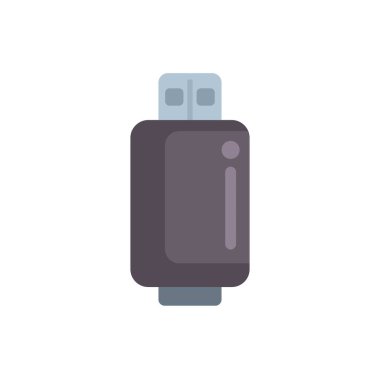Bu minimal flash disk simgesi, taşınabilir bellek ve dosya aktarımını sembolize ederek dijital veri depolama aygıtını temsil eder