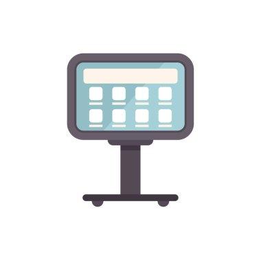 Boş dijital bilgi panosu havaalanından kalkış zamanını gösteriyor